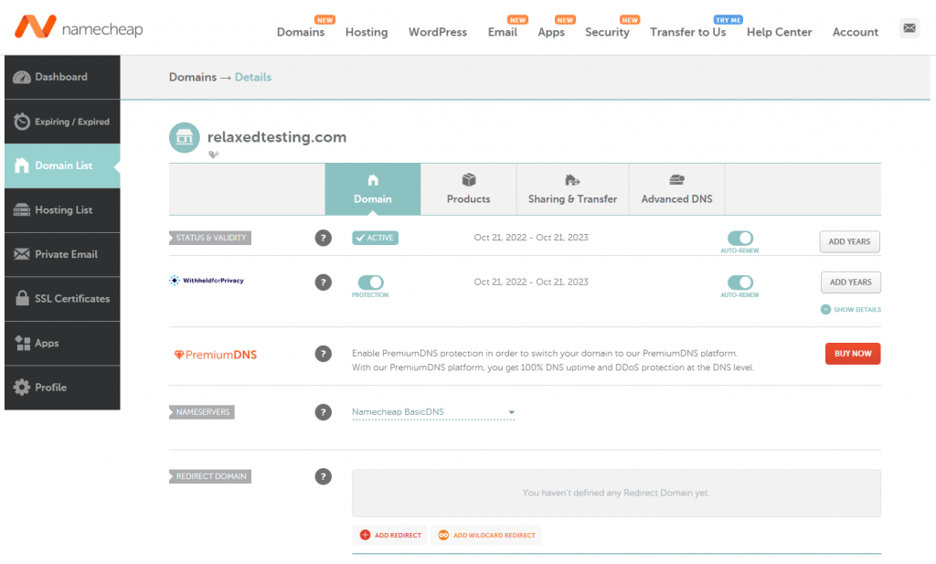 Namecheap Configure Basic DNS