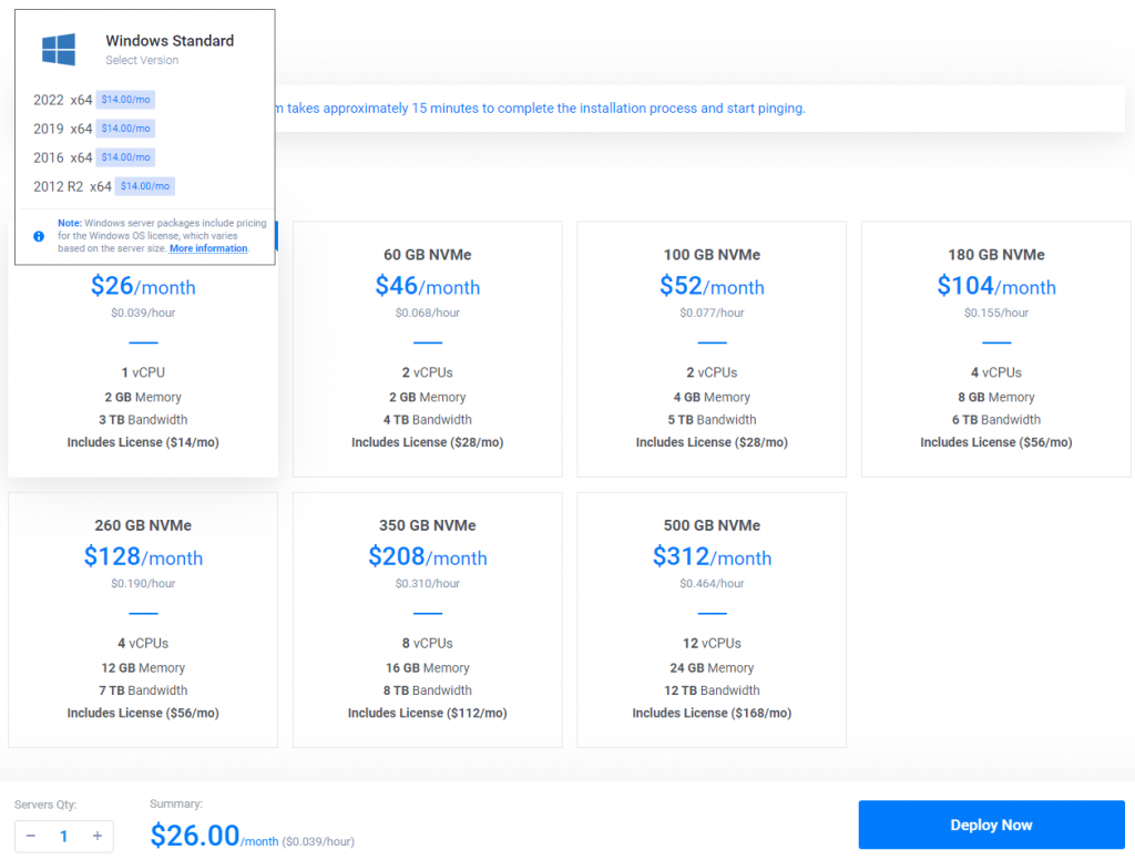 Vultr Deploy Windows Server