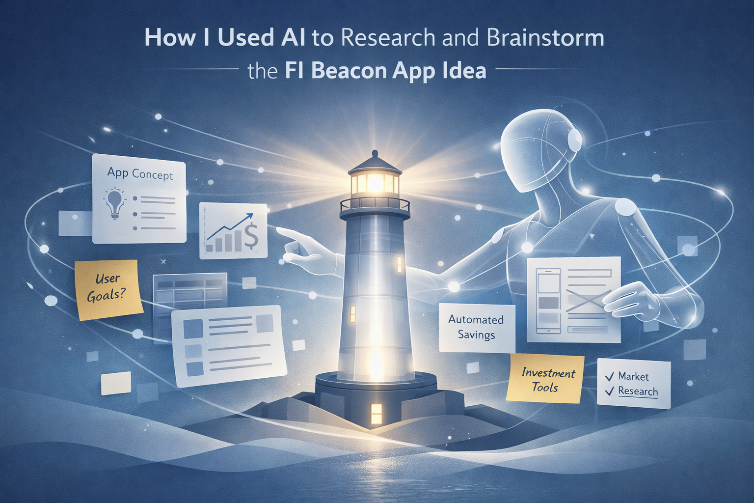 How I Used AI to Research and Brainstorm the FI Beacon App Idea Image