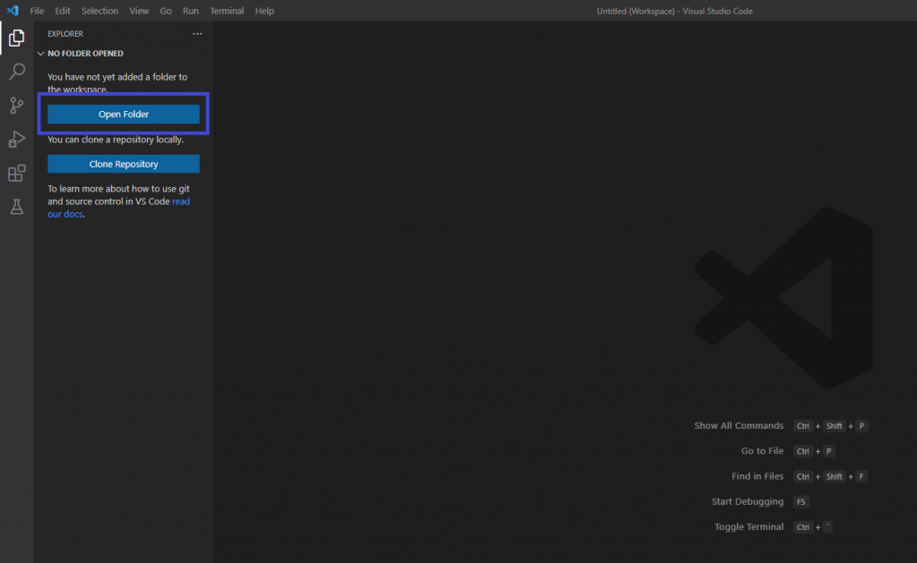 Visual Studio Code Open Folder