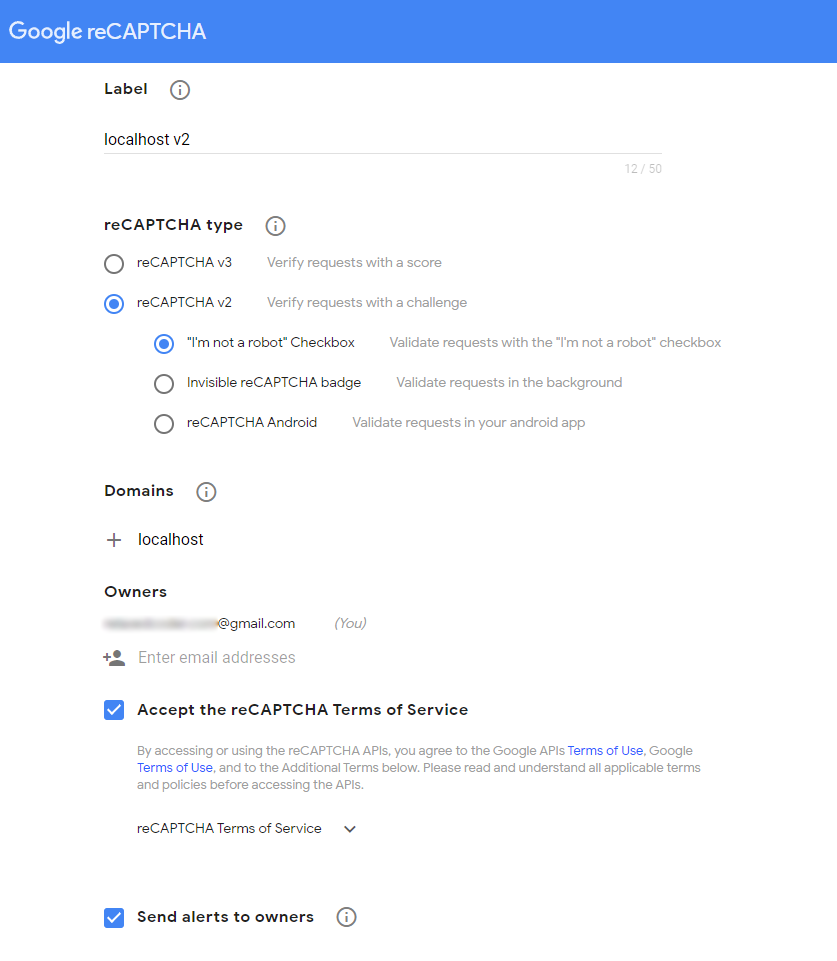 Google reCAPTCHA v2 step 1