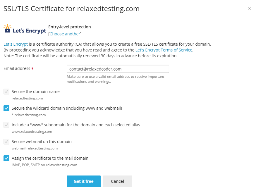 Plesk SSL Lets Encrypt