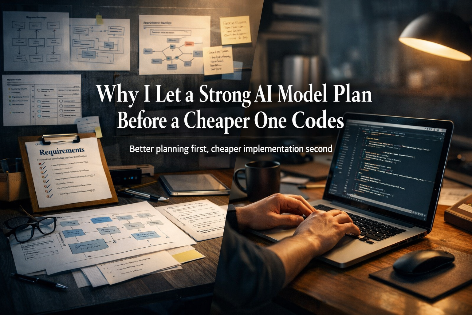 Why I Let a Strong AI Model Plan Before a Cheaper One Codes Image