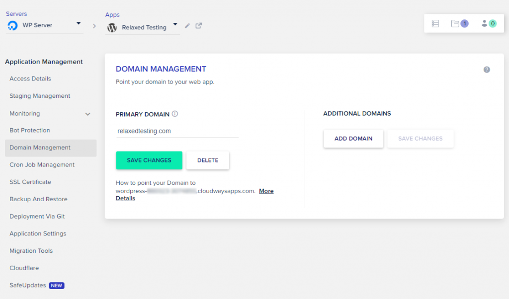 Cloudways Domain Management